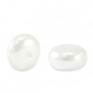 Imitatie zoetwaterparels disc 8x5mm White